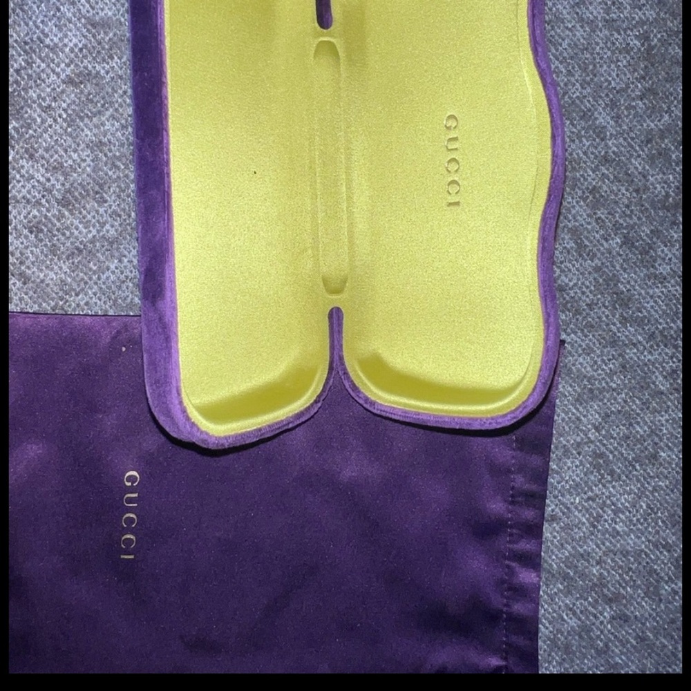 Gucci Sunglasses Eyeglasses Medium Set Purple Velvet Case Cloth Pouch